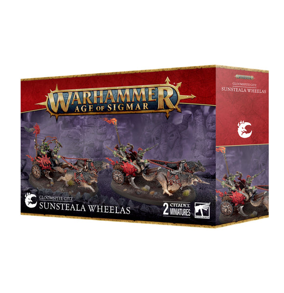 Warhammer Age of Sigmar: Gloomspite Gitz Sunsteala Wheelas - миниатюри