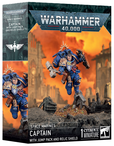 Warhammer 40,000: Space Marines: Captain with Jump Pack and Relic Shield - миниатюри