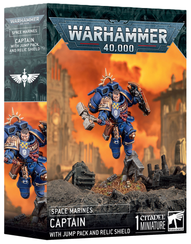 Warhammer 40,000: Space Marines: Captain with Jump Pack and Relic Shield - миниатюри