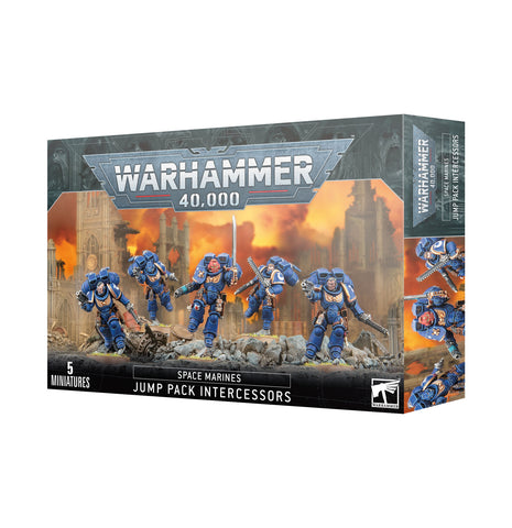 Warhammer 40,000: Space Marines - Jump Pack Intercessors Squad - миниатюри