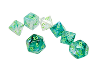 Chessex Borealis Luminary Polyhedral 7-Die Set - Kelp/Light Green - зарчета