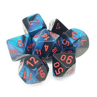 Chessex Gemini Polyhedral 7-Die Set - Black-Starlight/Red - зарчета