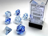 Chessex Nebula Polyhedral 7-Die Set - Dark Blue/White - зарчета