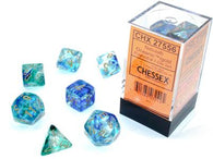 Chessex Nebula Luminary Polyhedral 7-Die Set - Oceanic/Gold - зарчета