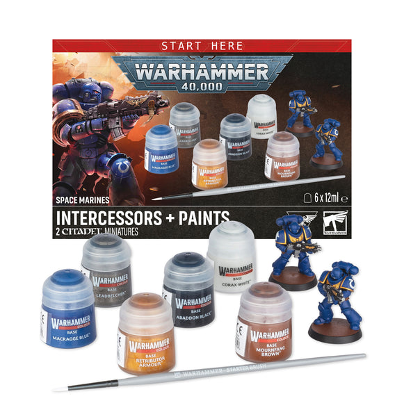 Warhammer 40,000: Space Marines: Intercessors + Paints Set