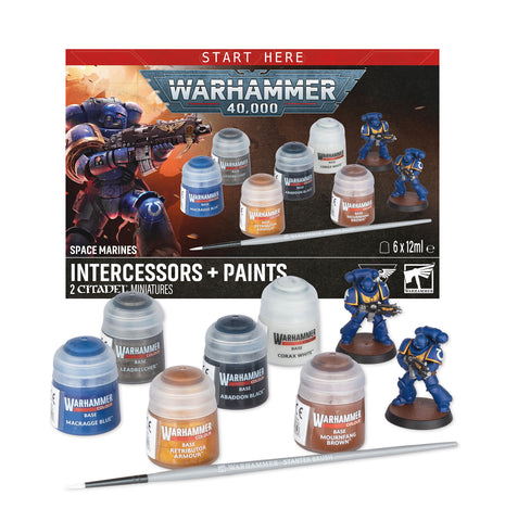 Warhammer 40,000: Space Marines: Intercessors + Paints Set