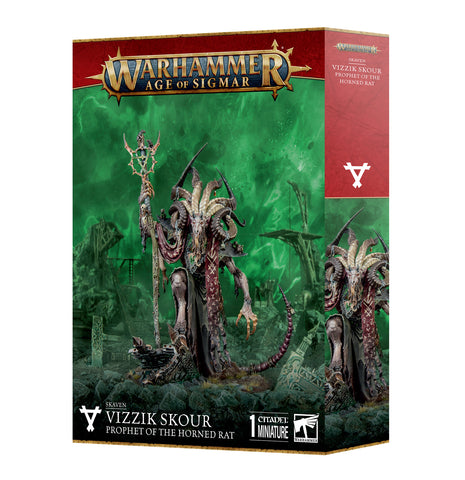 Warhammer Age of Sigmar: Skaven Vizzik Skour, Prophet of the Horned Rat - миниатюри