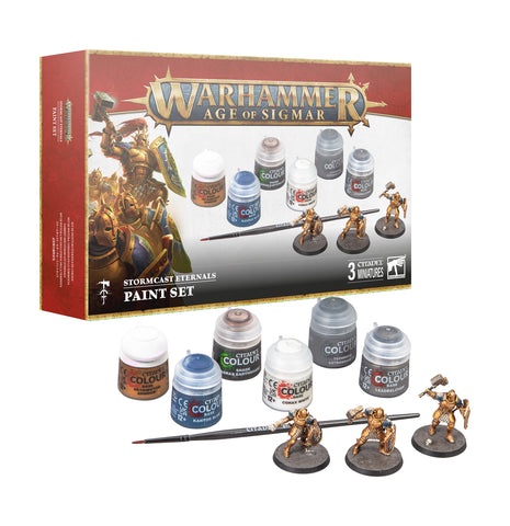 Warhammer Age of Sigmar: Stormcast Eternals Paint Set 2024 - миниатюри