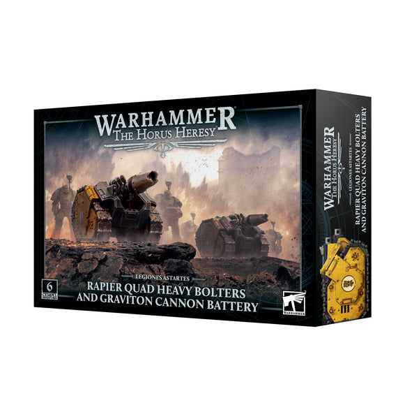 Warhammer The Horus Heresy: Legiones Astartes Rapier Quad Heavy Bolters and Graviton Cannon Battery - миниатюри
