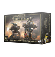 Warhammer The Horus Heresy: Legions Imperialis: Dire Wolf Heavy Scout Titans - миниатюри