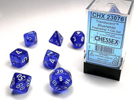 Chessex Translucent Polyhedral 7-Die Set - Blue/White - зарчета