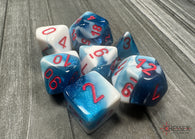 Chessex Gemini Polyhedral 7-Die Set - Astral Blue-White/Red - зарчета