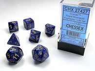 Chessex Scarab Polyhedral 7-Die Set - Royal Blue/Gold - зарчета