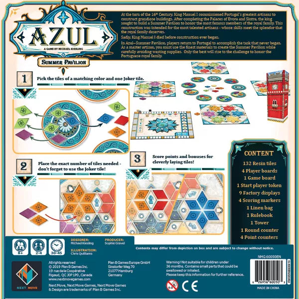 Azul: Summer Pavilion - семейна настолна игра – Pikko Games